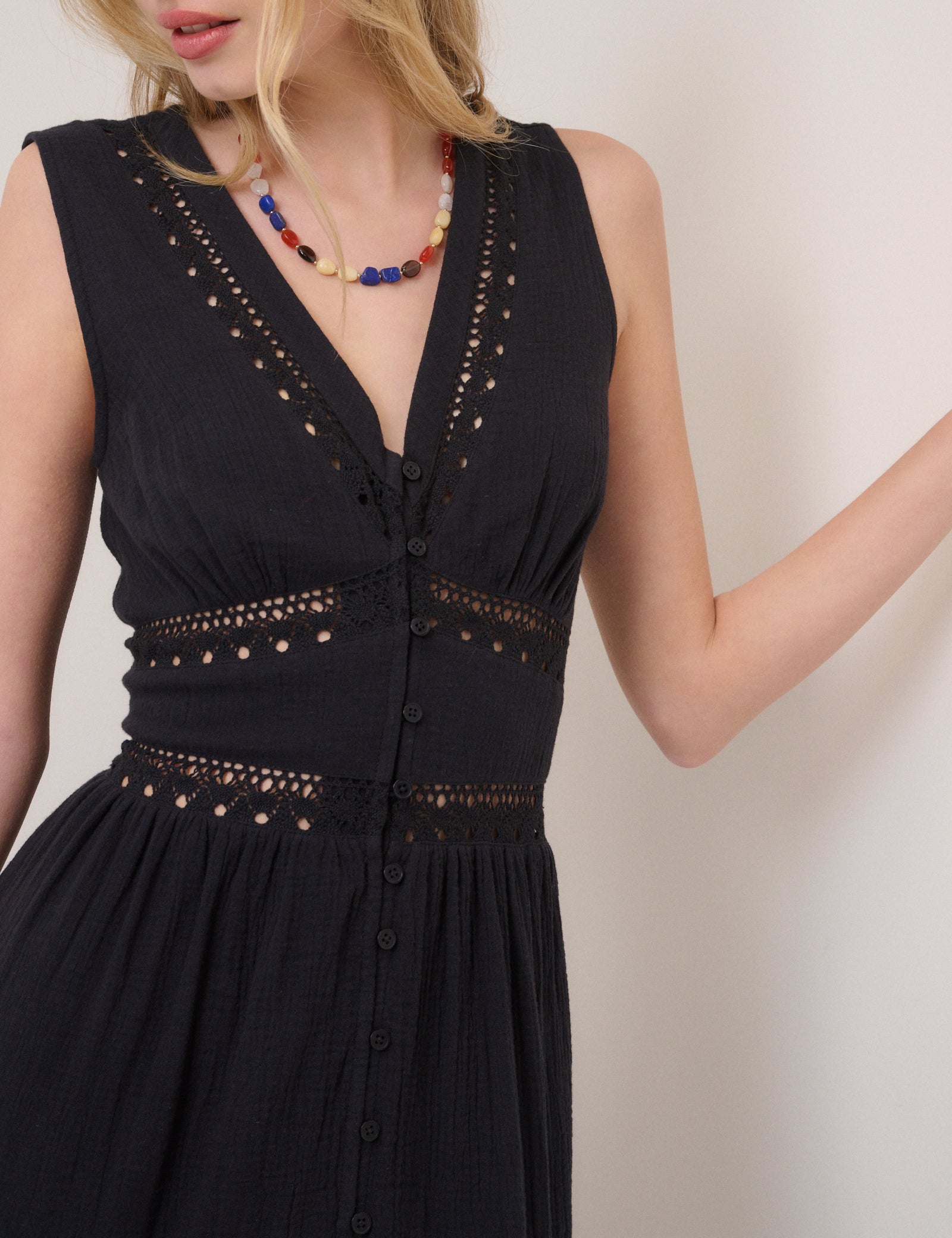 Black Wrena Midi Dress