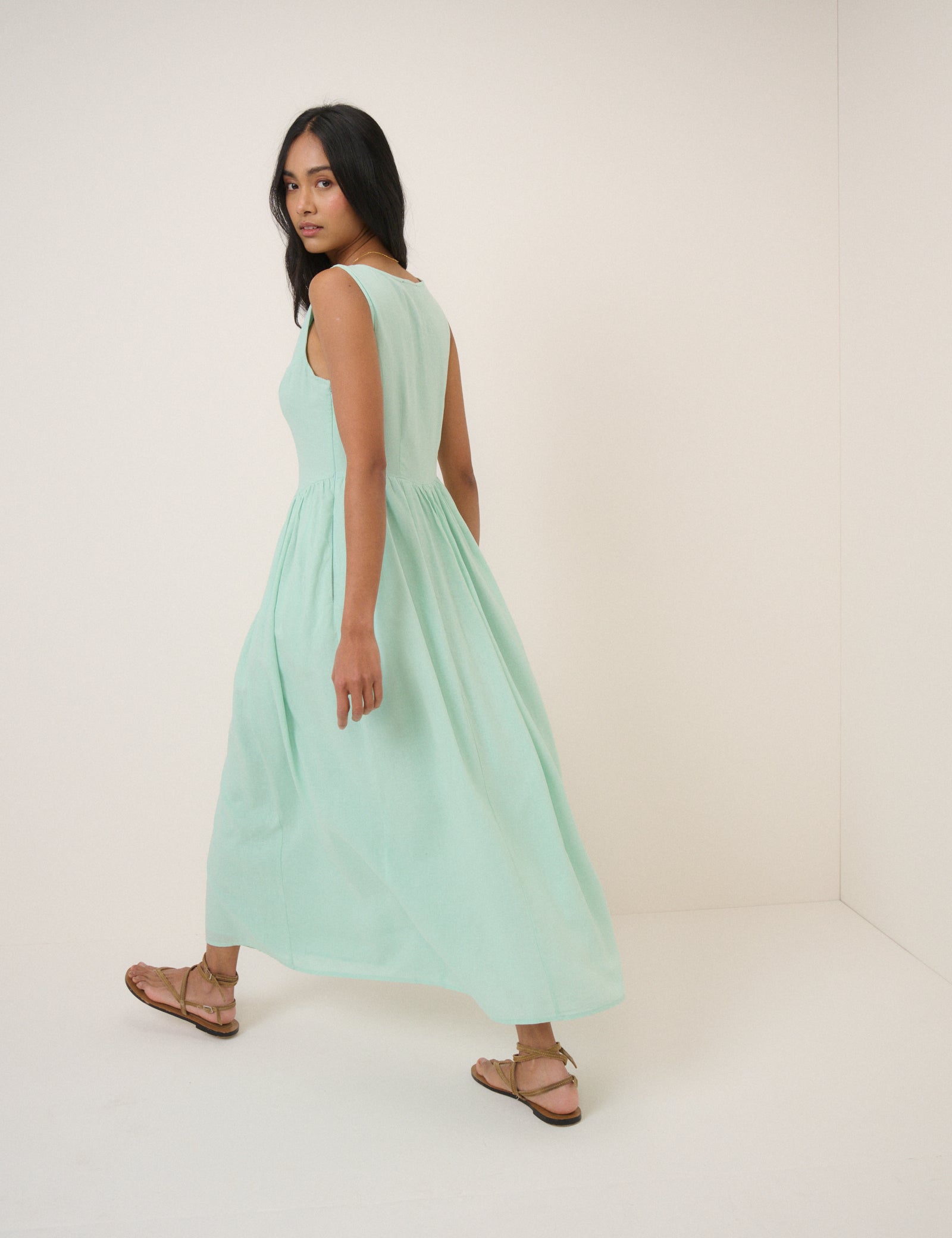 Mint Green Cora Midi Dress