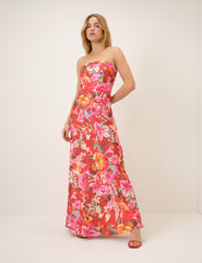 Pink Floral Robyn Midi Dress