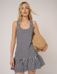 Black Gingham Millie Mini Dress