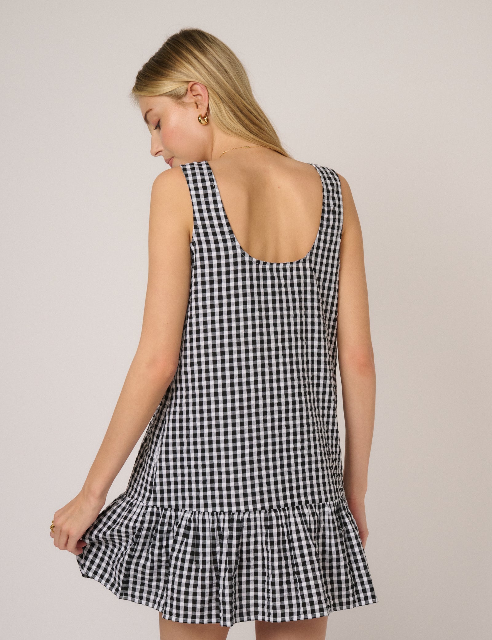 Black Gingham Millie Mini Dress