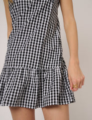 Black Gingham Millie Mini Dress