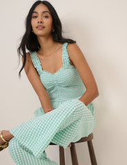 Mint Green Gingham Helena Jumpsuit