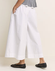 White Wide Leg Palazzo Culottes