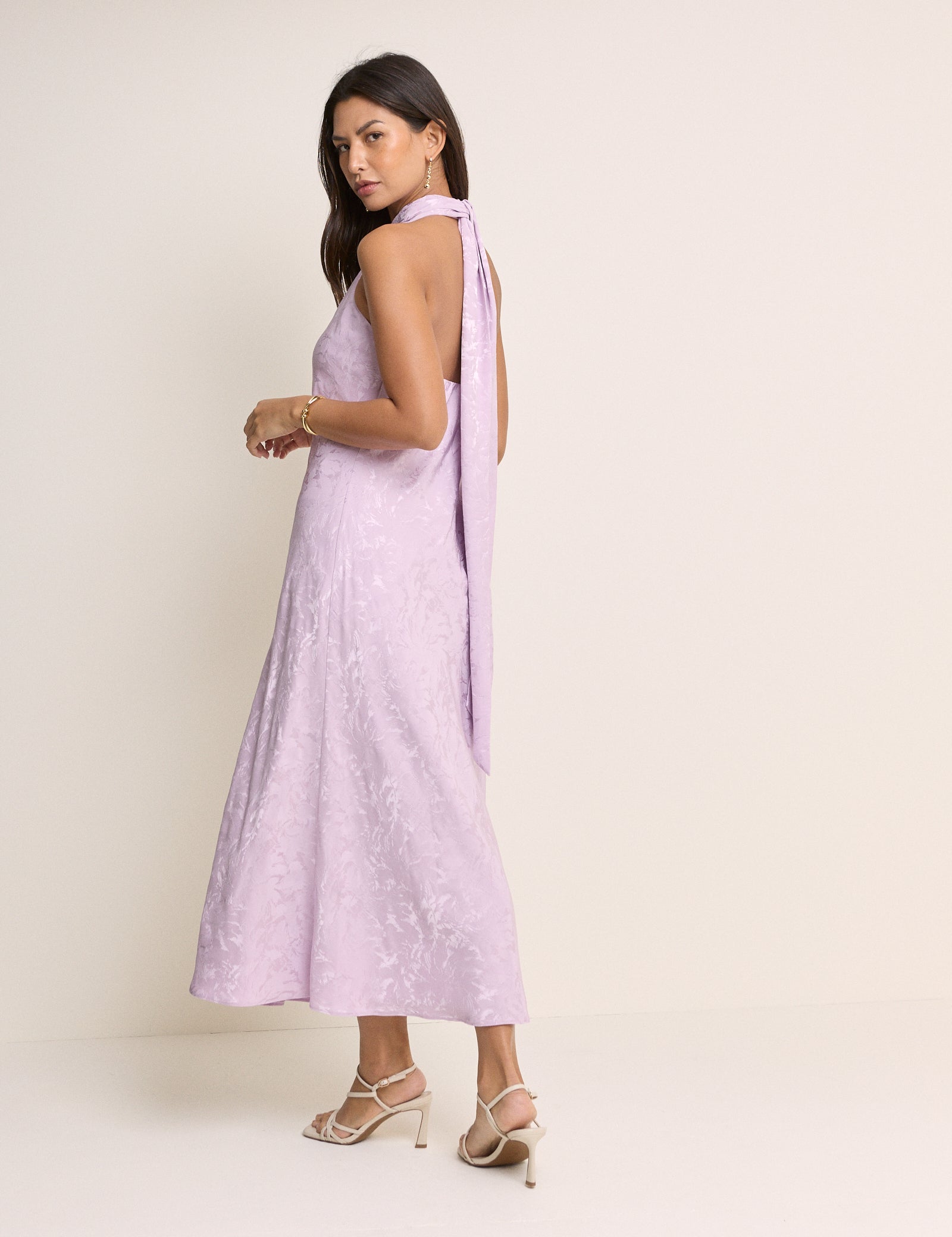 Lilac Floral Fifi Midi Dress