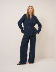 Navy Alicia Double Breasted Blazer