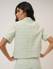 Short Sleeved Boucle Jacket