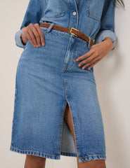 Denim Midi Skirt