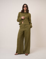 Khaki Pocket Front Jacket