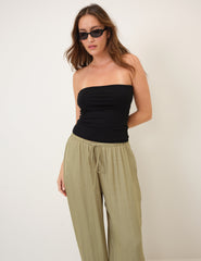 Black Bandeau Top