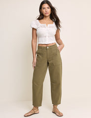 White Lace Short Sleeve Top