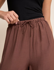 Brown Balloon Cuffed Trousers