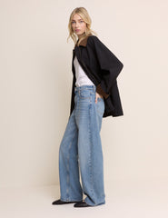 Dark Navy Cord Detail Barn Jacket