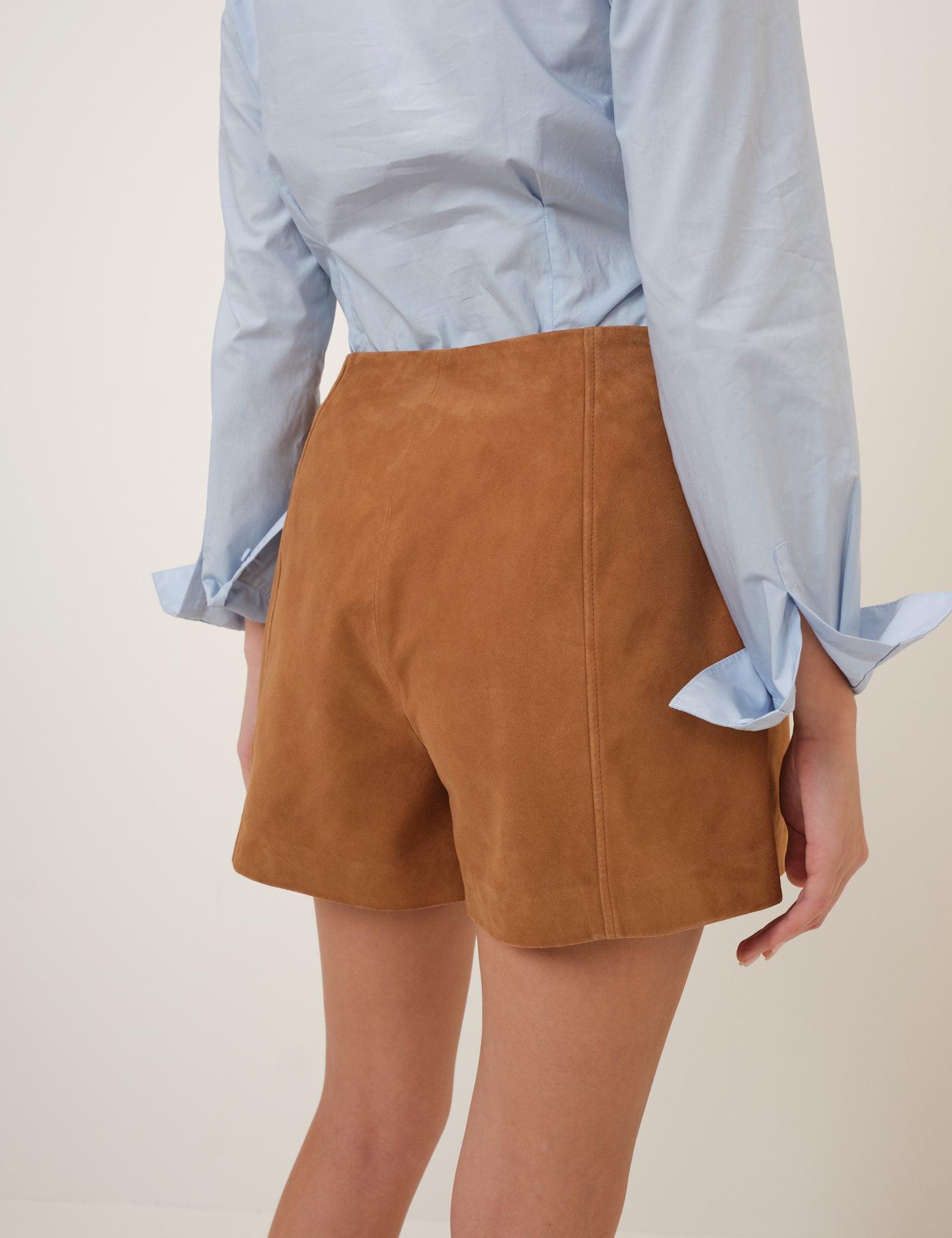 Brown Suede Shorts