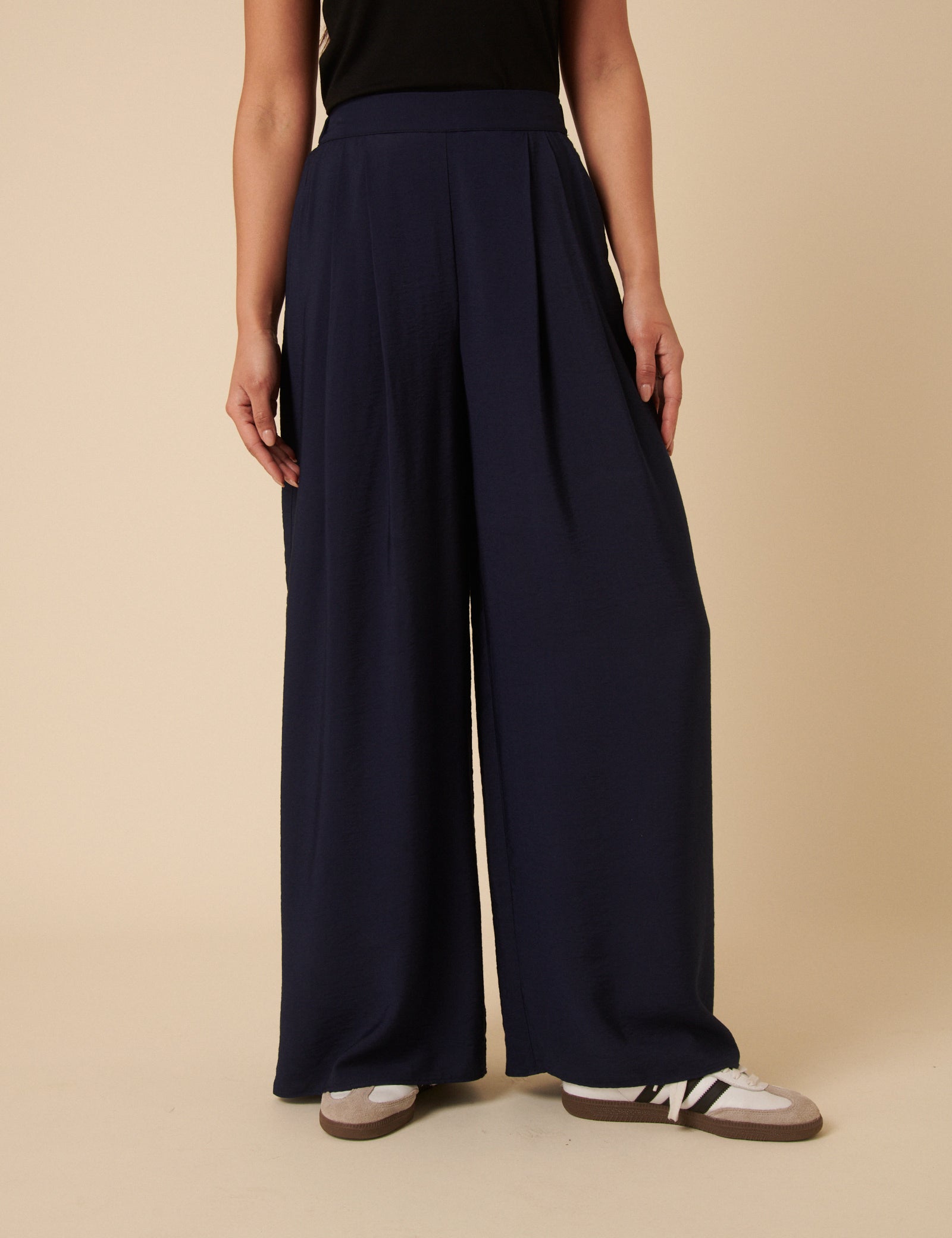 Navy Full Length Zeena Trousers