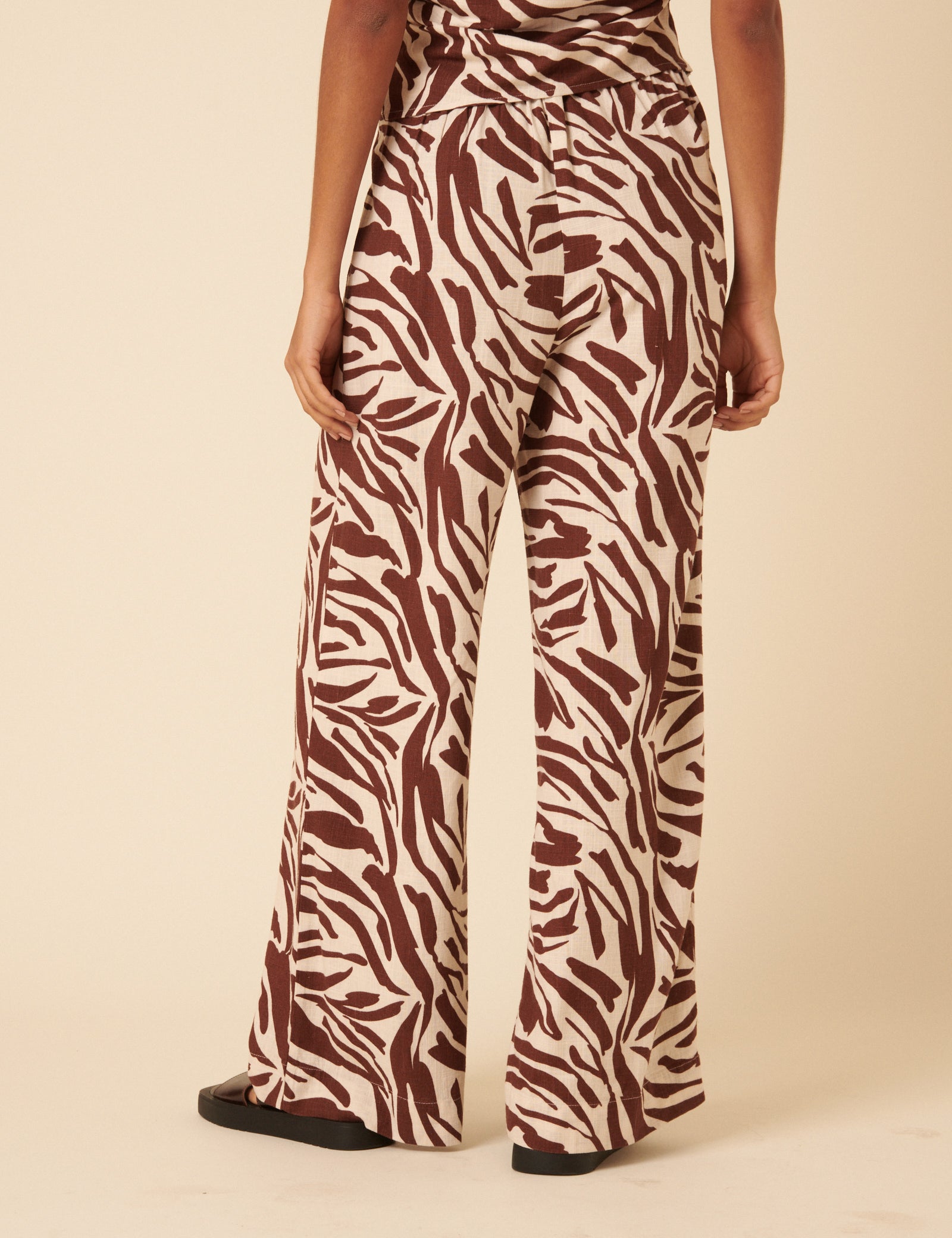 Brown Zebra Print Jerrow Trousers