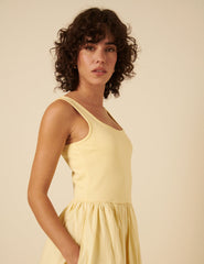 Butter Yellow Colorado Midi Dress