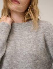 Grey Oversized Scarf Jumper