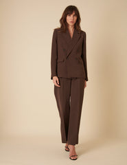 Brown Double Breasted Blazer