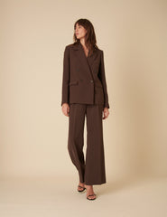 Brown Double Breasted Blazer