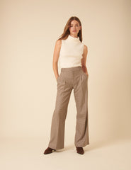 Brown Heritage Check Tailored Trousers