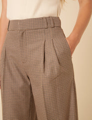 Brown Heritage Check Tailored Trousers