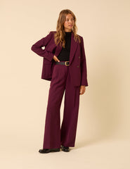 Burgundy Alicia Double Breasted Blazer