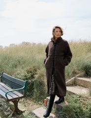 Brown Long Borg Duffle Coat