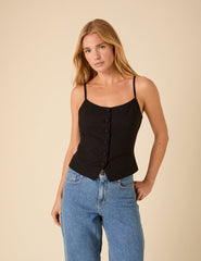 Black Strappy Waistcoat